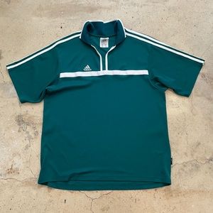 90s Adidas’s green pullover shirt.